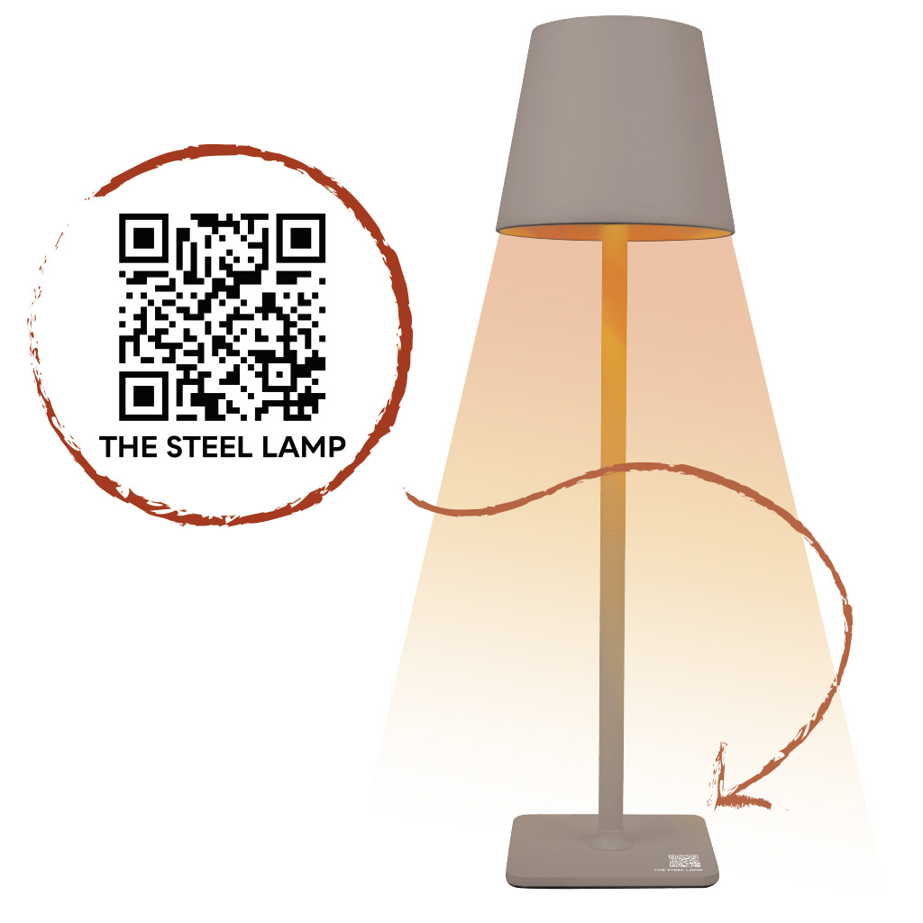Il QRCode del tuo menù direttamente sulla Steel Lamp